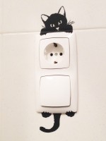 Gatinho em vinil preto